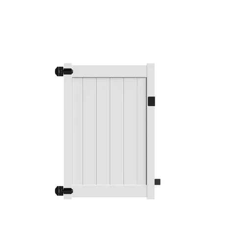 White Vinyl Walk Fence Gate Kit