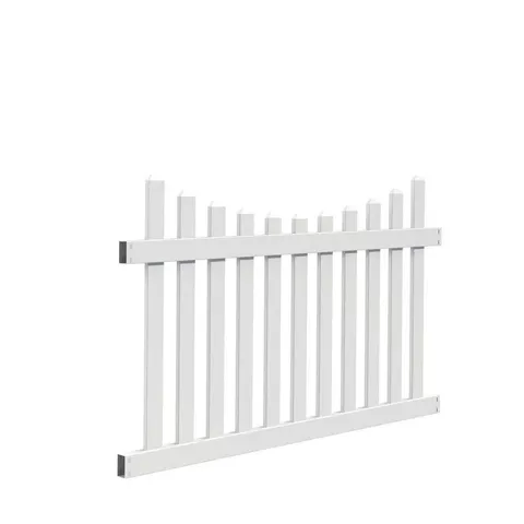 Seneca Scallop White Vinyl Fence Panel