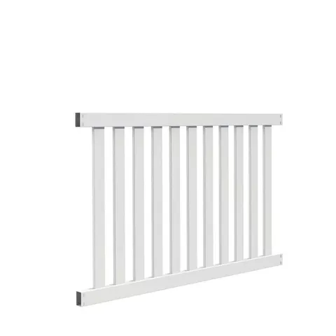 White Vinyl Picket Fence Panel