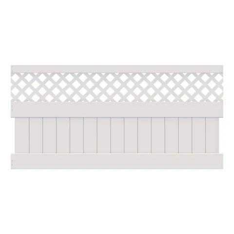 4 × 8 ft White Privacy Vinyl Fence
