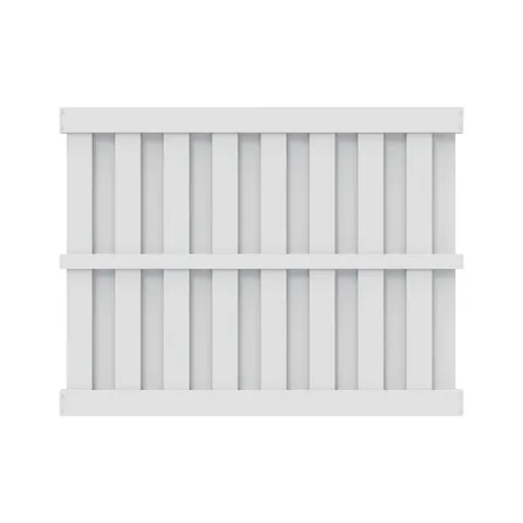 White Shadowbox Vinyl Fence Panel