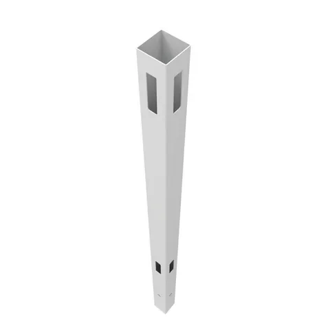 White Vinyl Corner Fence Post