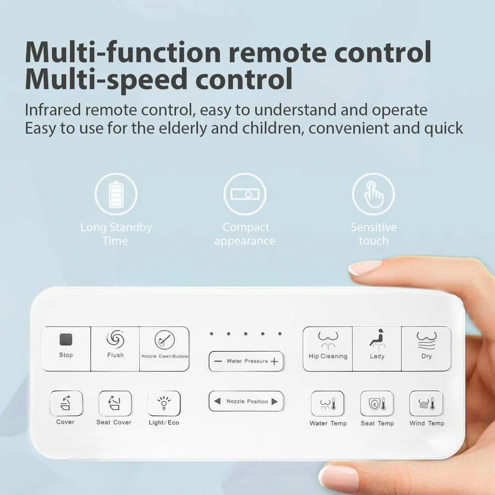 BWE Stylement Tankless Smart Bidet 1-Piece Toilet in White with Auto Open/Close and Heated Seat, photo 5 of 10