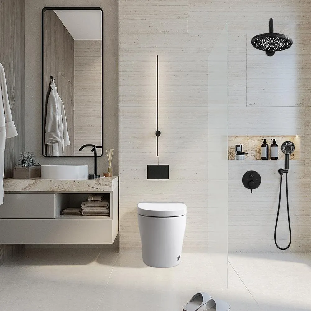 BWE Stylement Tankless Smart Bidet 1-Piece Toilet in White with Auto Open/Close and Heated Seat, photo 10 of 10