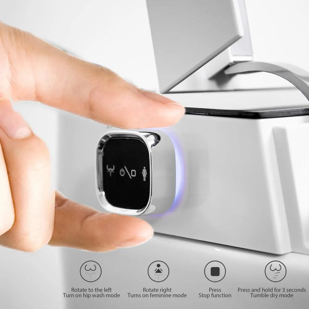 BWE Stylement Tankless Smart Bidet 1-Piece Toilet in White with Auto Open/Close and Heated Seat, photo 6 of 10
