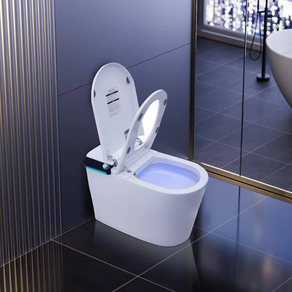 CASAINC Elongated Electric Smart Bidet Toilet with Foot Sensor Flush, LED Display, and Warm Water Wash, photo 2 of 10