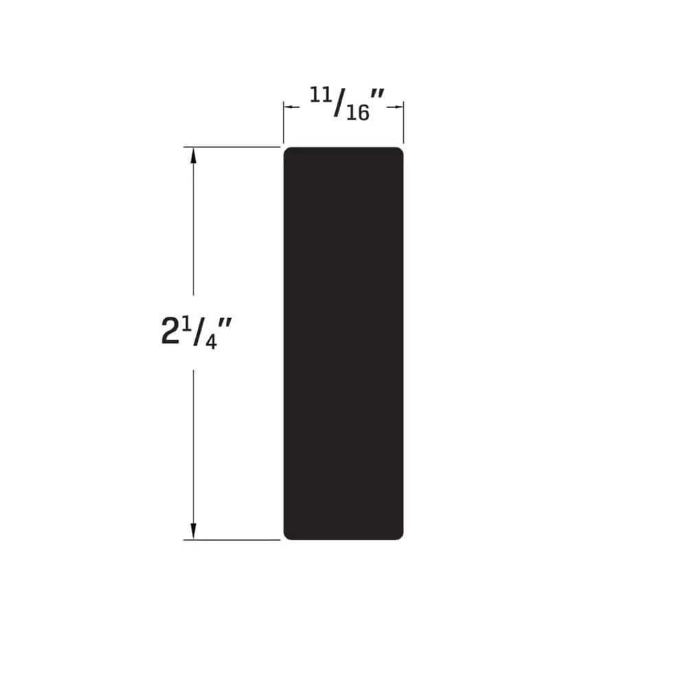 Royal Building Products Craftsman 9975 11/16 in. D x 2-1/4 in. W x 96 in. L PVC Casing Moulding White, photo 2 of 2