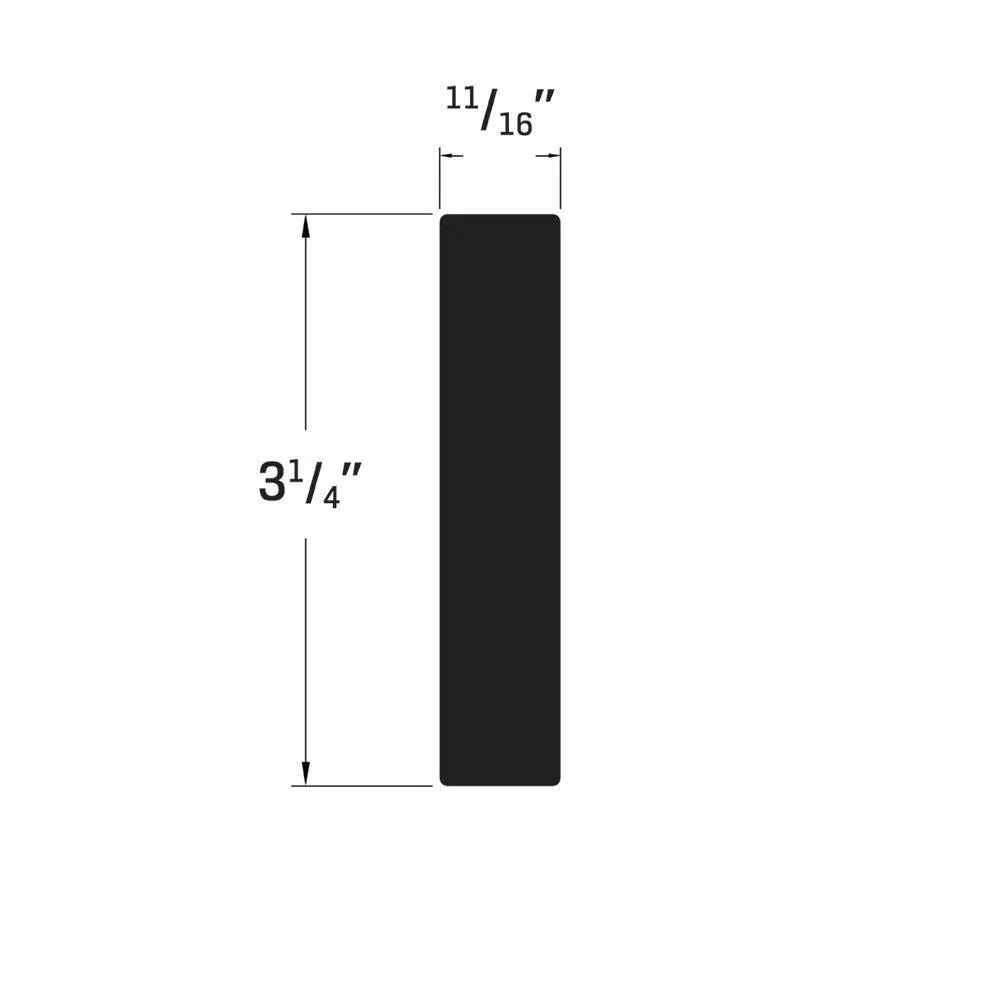 Royal Building Products Craftsman 9976 11/16 in. D x 3-1/4 in. W x 96 in. L PVC Casing Moulding White, photo 2 of 5