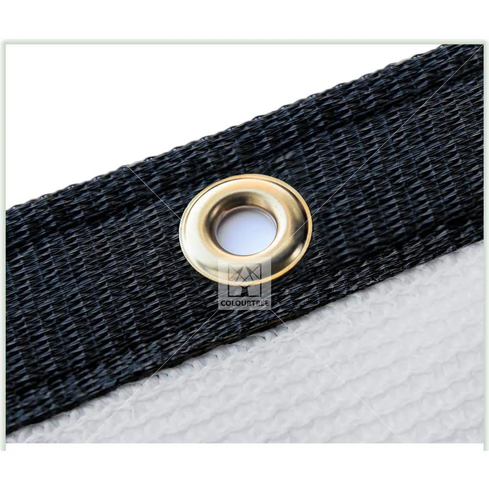 COLOURTREE 5 ft. x 25 ft. White Privacy Fence Screen Mesh Fabric Cover Windscreen with Reinforced Grommets for Garden Fence, photo 2 of 11
