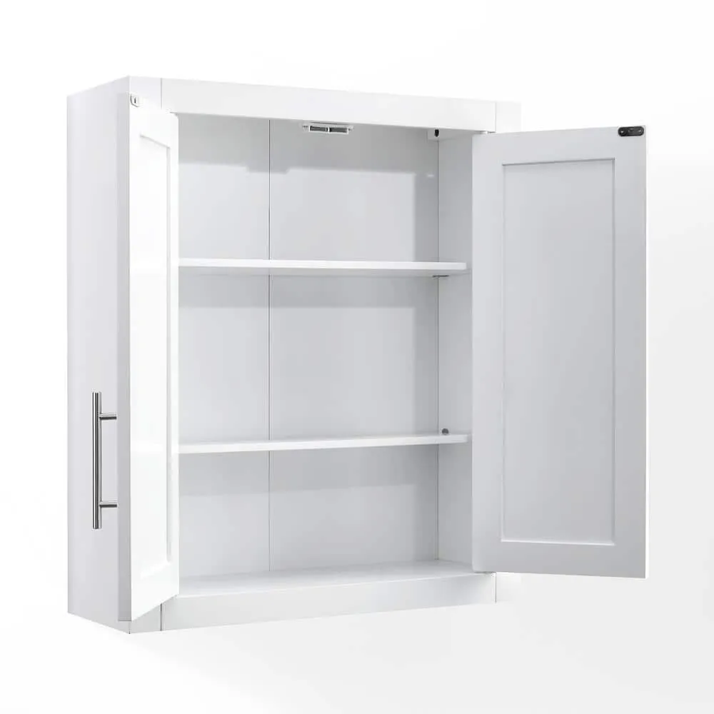 CROSLEY FURNITURE Savannah 22 in. x 26 in. x 8 in. Surface-Mount Medicine Cabinet in White, photo 5 of 8