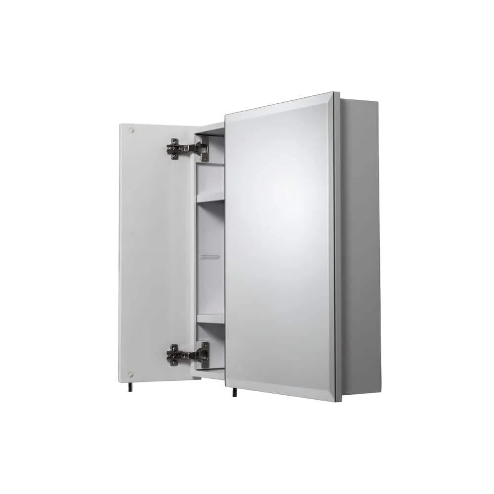 Croydex 24 in. W x 24 in. H x 5 in. D Frameless Bi-View Surface-Mount Medicine Cabinet with Easy Hang System in White, photo 2 of 12