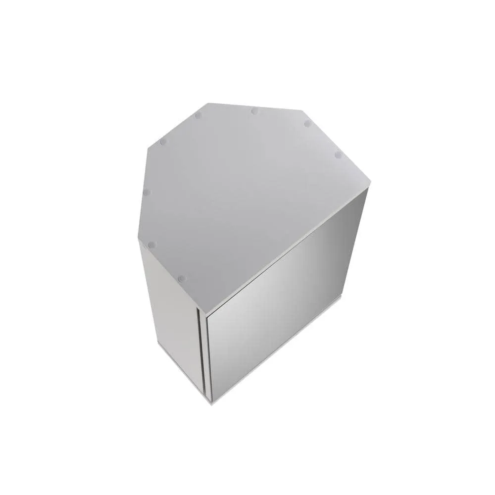Croydex Simplicity 11.81 in (W) x 19.69 in. (H) Framed Surface Mount Corner Bathroom Medicine Cabinet in White, photo 2 of 8