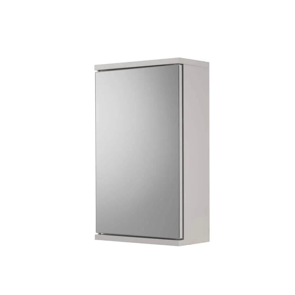 Croydex Simplicity 11.81 in (W) x 19.69 in. (H) Framed Surface Mount Corner Bathroom Medicine Cabinet in White, photo 3 of 8
