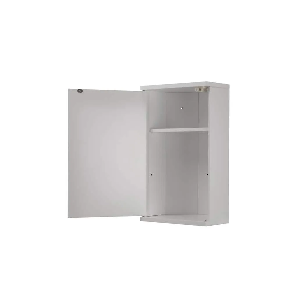 Croydex Simplicity 11.81 in (W) x 19.69 in. (H) Framed Surface Mount Corner Bathroom Medicine Cabinet in White, photo 7 of 8