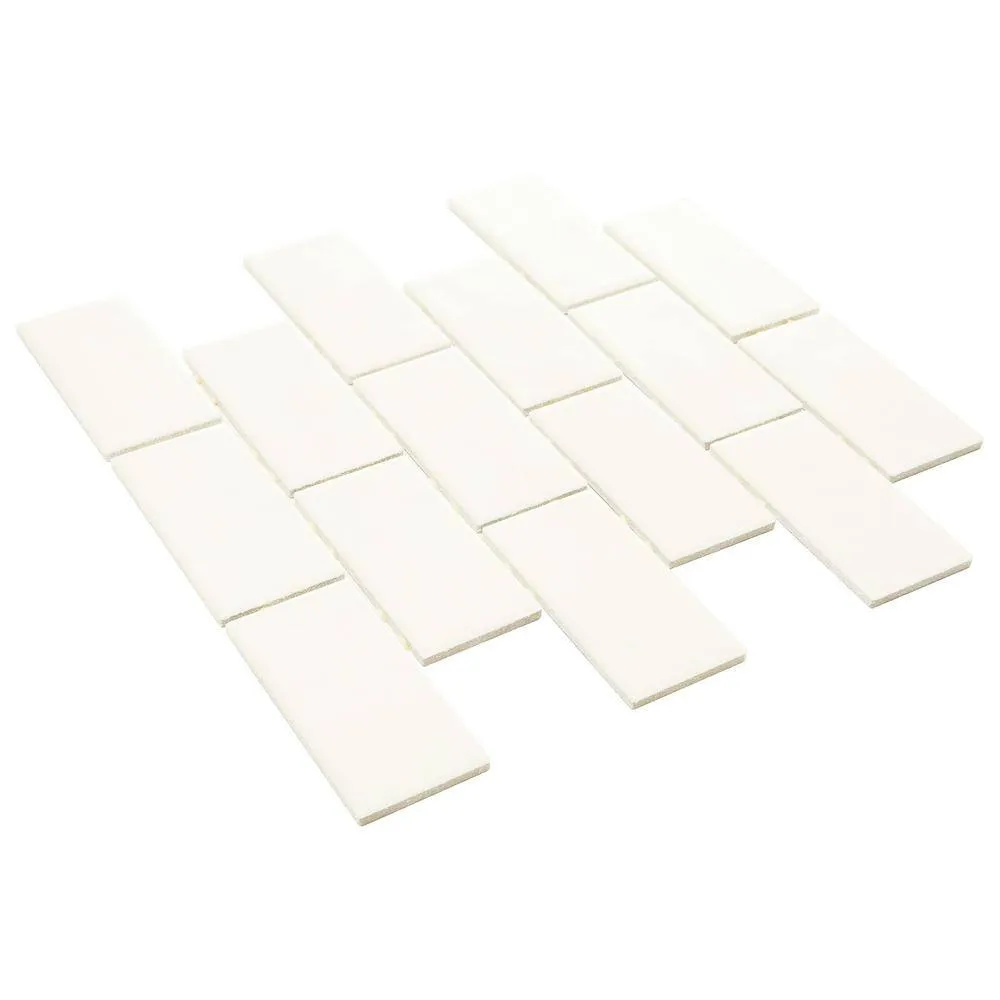 Marazzi LuxeCraft 12 in. x 12 in. x 6.35 mm White Brick Joint Ceramic Mosaic Tile (0.83 sq. ft. / piece), photo 2 of 4