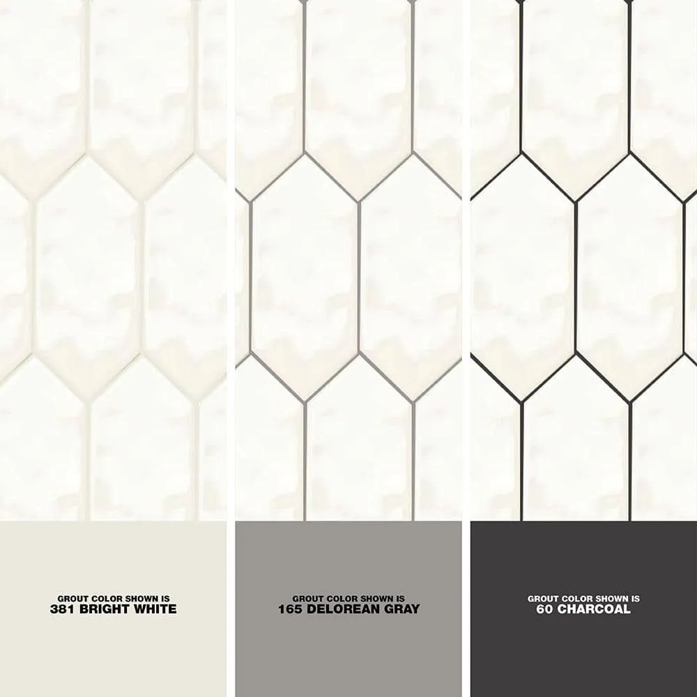 Marazzi LuxeCraft 11 in. x 12 in. x 6.35 mm White Ceramic Picket Mosaic Wall Tile (0.73 sq. ft. per piece), photo 6 of 8