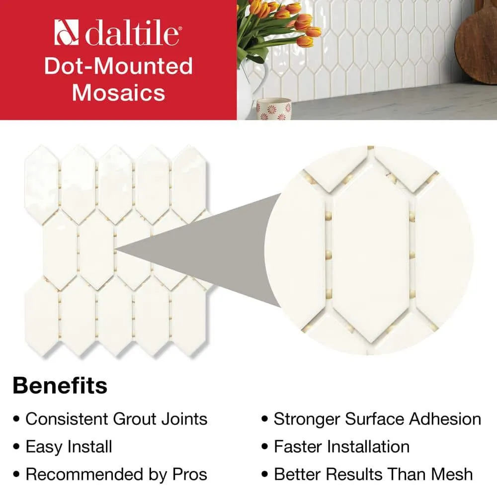 Marazzi LuxeCraft 11 in. x 12 in. x 6.35 mm White Ceramic Picket Mosaic Wall Tile (0.73 sq. ft. per piece), photo 8 of 8
