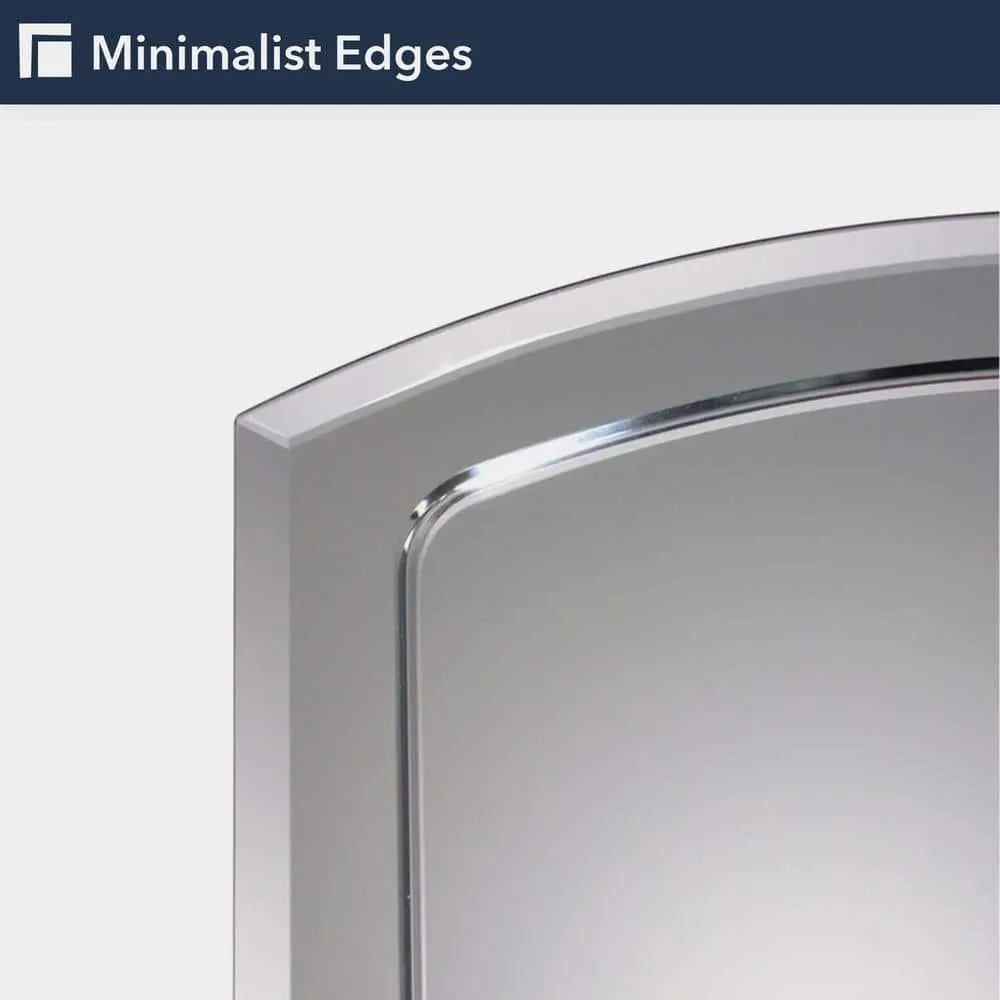 Deco Mirror 16 in. W x 30 in. H x 4-1/2 in. D Frameless Recessed V-Groove Beveled Eclipse Bathroom Medicine Cabinet, photo 6 of 8