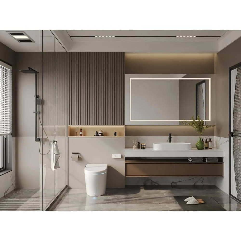DEERVALLEY Elongated Smart Toilet Bidet with Remote and Heated Seat - White, photo 2 of 10