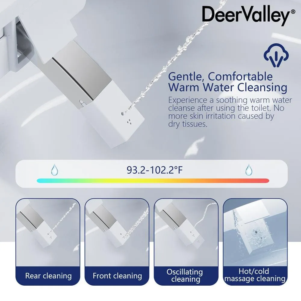 DEERVALLEY Elongated Smart Toilet Bidet with Auto Flush, Warm Water & Air Dryer, photo 4 of 10