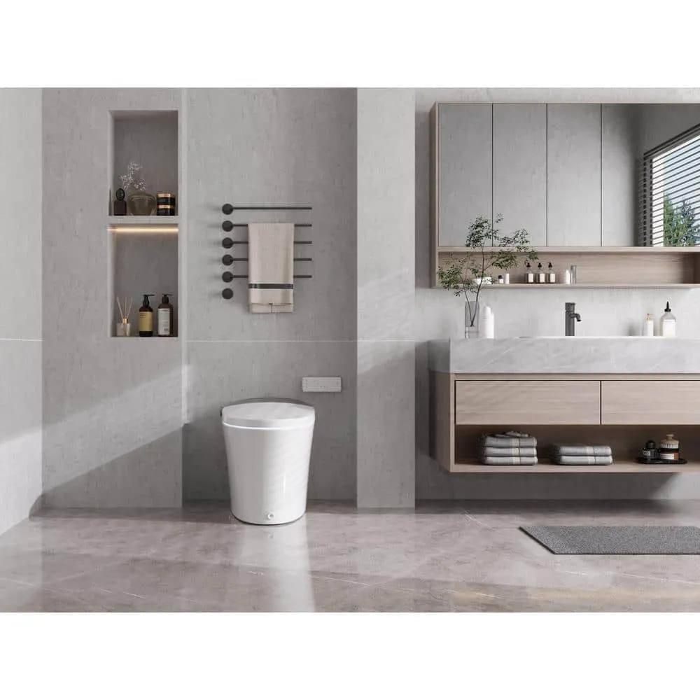 DEERVALLEY Elongated Smart Toilet Bidet with Auto Flush, Warm Water & Air Dryer, photo 2 of 10