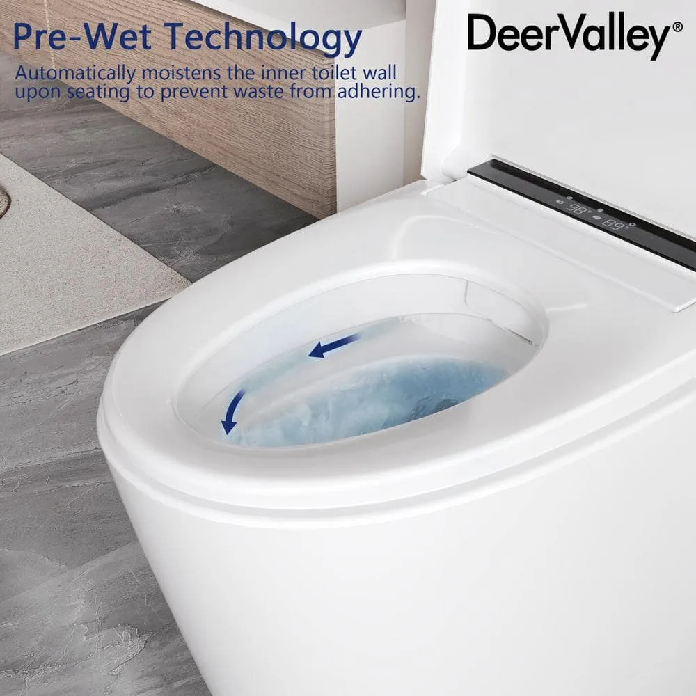 DEERVALLEY Tankless Elongated Smart Toilet Bidet with Auto Flush & Heated Seat, photo 9 of 10