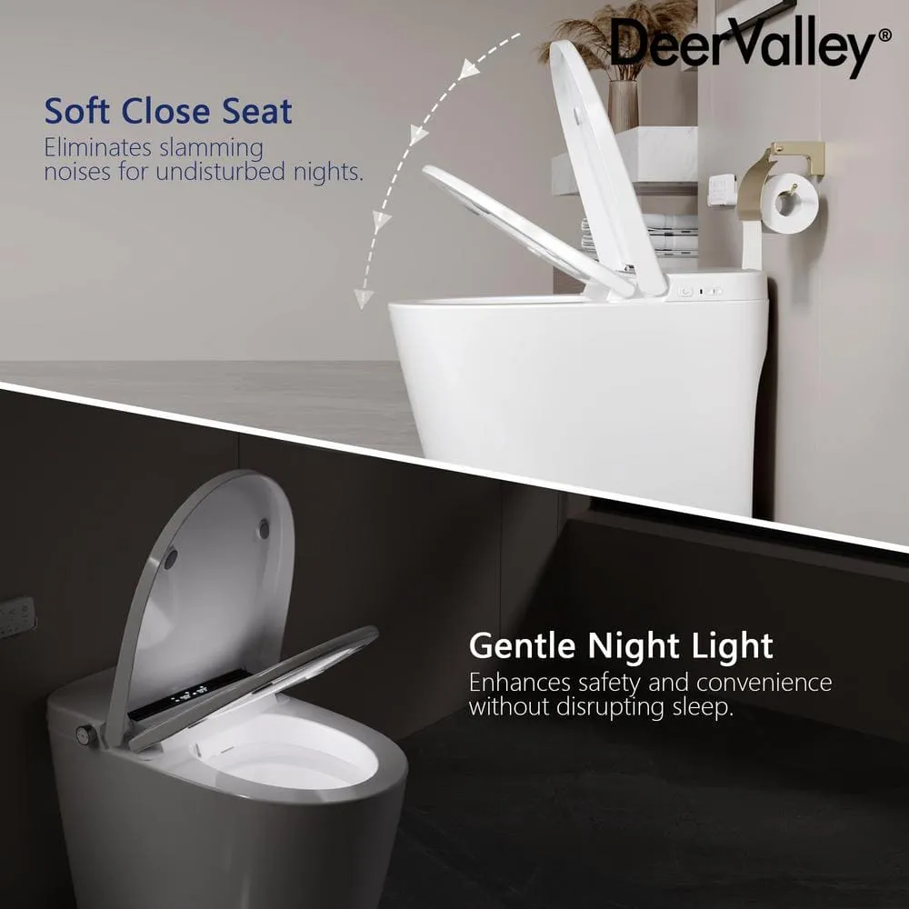 DEERVALLEY Tankless Elongated Smart Toilet Bidet with Auto Flush & Heated Seat, photo 6 of 10