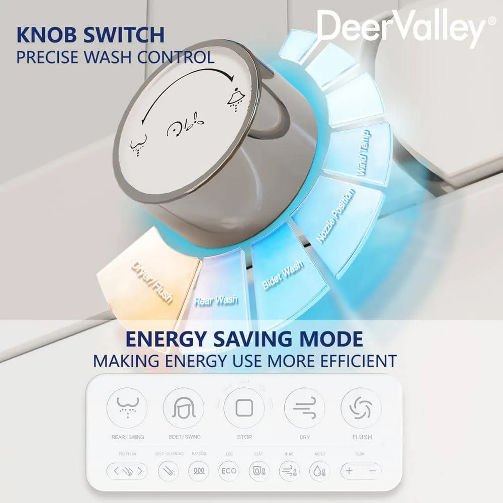 DEERVALLEY Smart Bidet Toilet with Auto Open/Flush, Warm Water, Air Dryer, photo 5 of 10