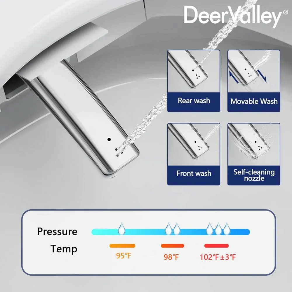 DEERVALLEY Smart Bidet Toilet with Auto Open/Flush, Warm Water, Air Dryer, photo 7 of 10