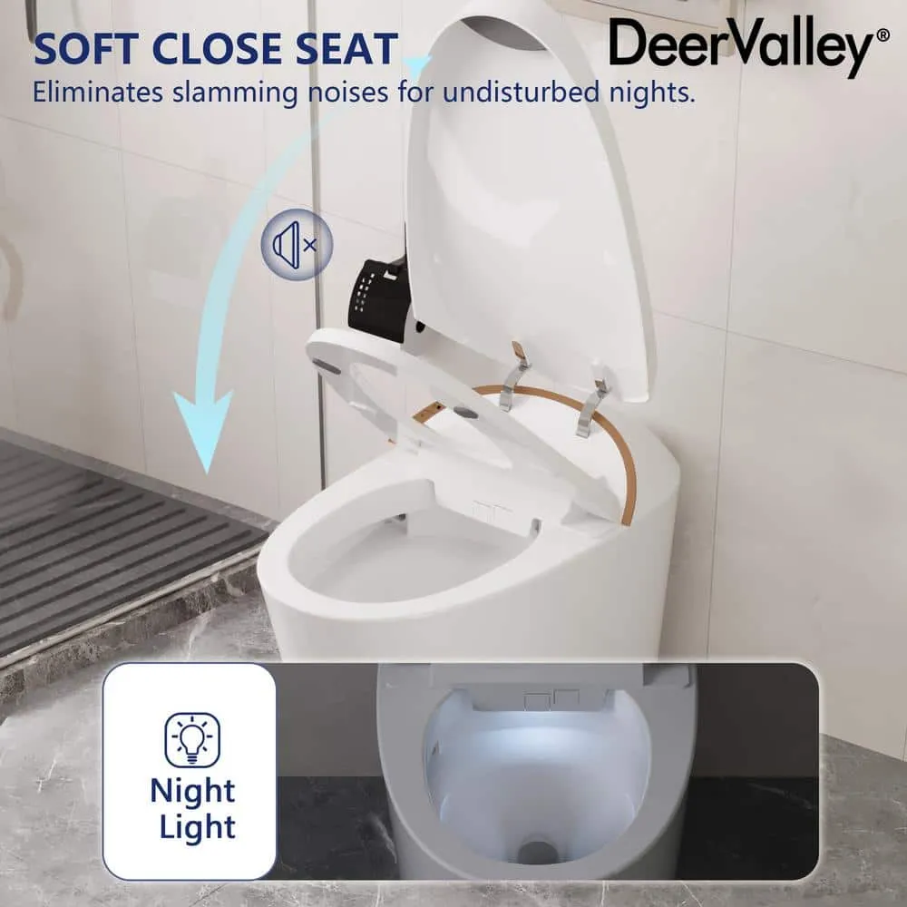 DEERVALLEY Tankless Smart Toilet Bidet with Auto Flush and Warm Water Dryer, photo 7 of 10