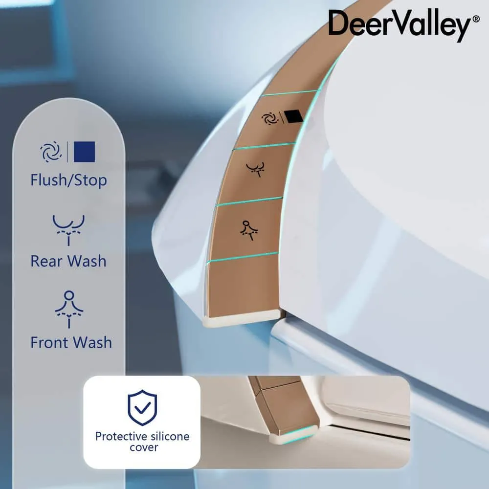 DEERVALLEY Tankless Elongated Smart Toilet Bidet with Auto Close, UV Sterilization & Warm Water Dryer, photo 5 of 10