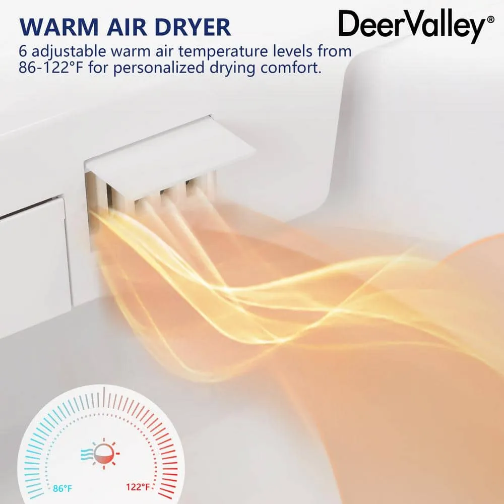 DEERVALLEY Tankless Elongated Smart Toilet Bidet with Auto Close, UV Sterilization & Warm Water Dryer, photo 10 of 10