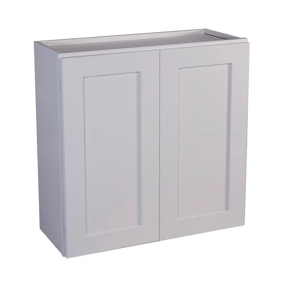 Design House Brookings Solid Wood Assembled Shaker 33 in. x 36 in. x 12 in. 2 Door Wall Kitchen Cabinet W3336 in White, photo 10 of 15