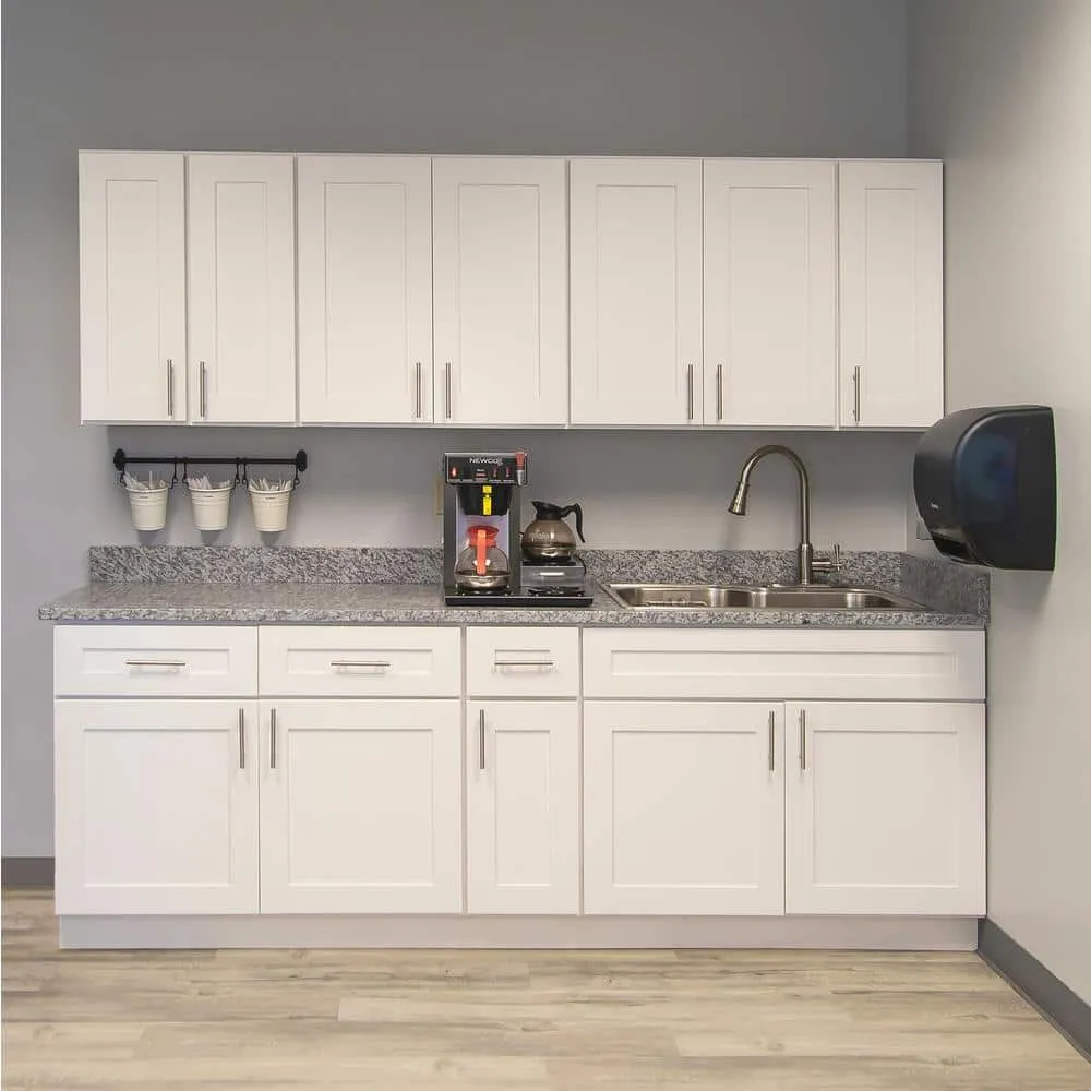 Design House Brookings Solid Wood Assembled Shaker 30 in. x 34.5 in. x 24 in. 2 Door Sink Base Kitchen Cabinet SB30 in White, photo 4 of 14