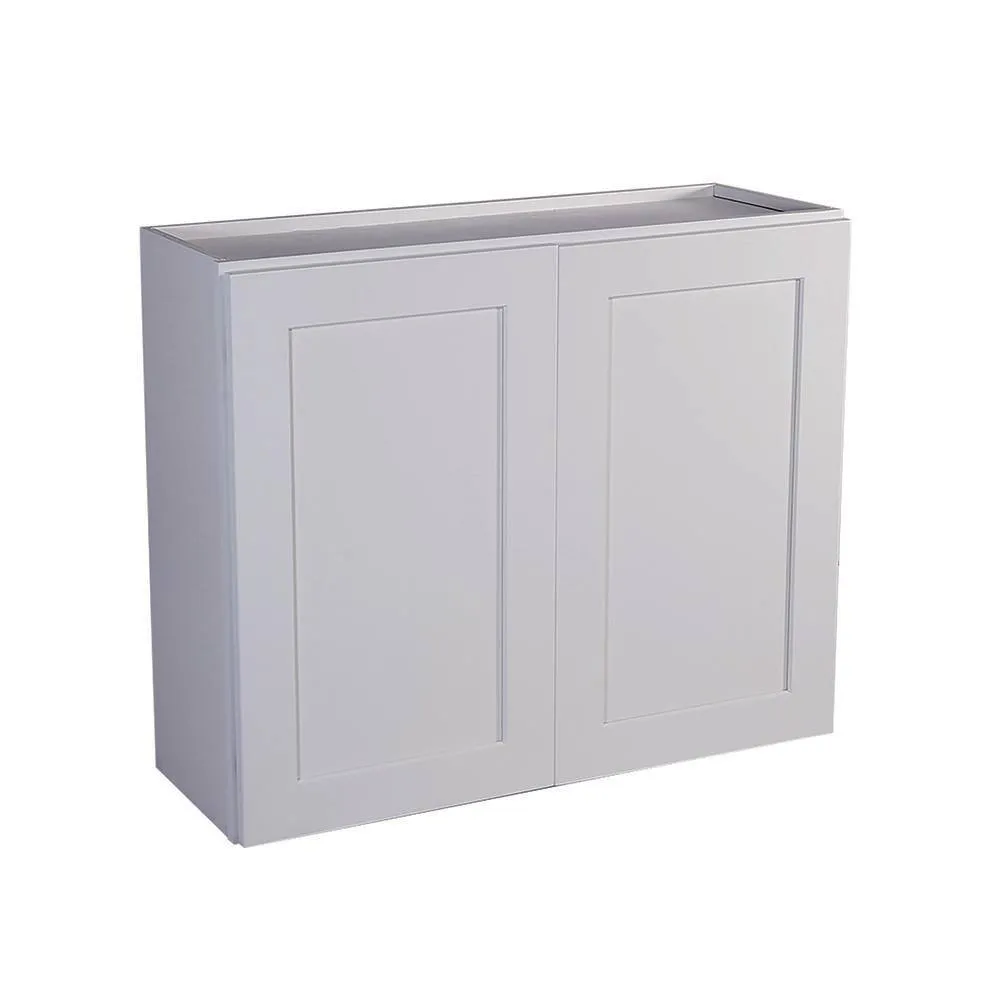Design House Brookings Solid Wood Assembled Shaker 33 in. x 24 in. x 12 in. 2 Door Wall Kitchen Cabinet W3324 in White, photo 9 of 14
