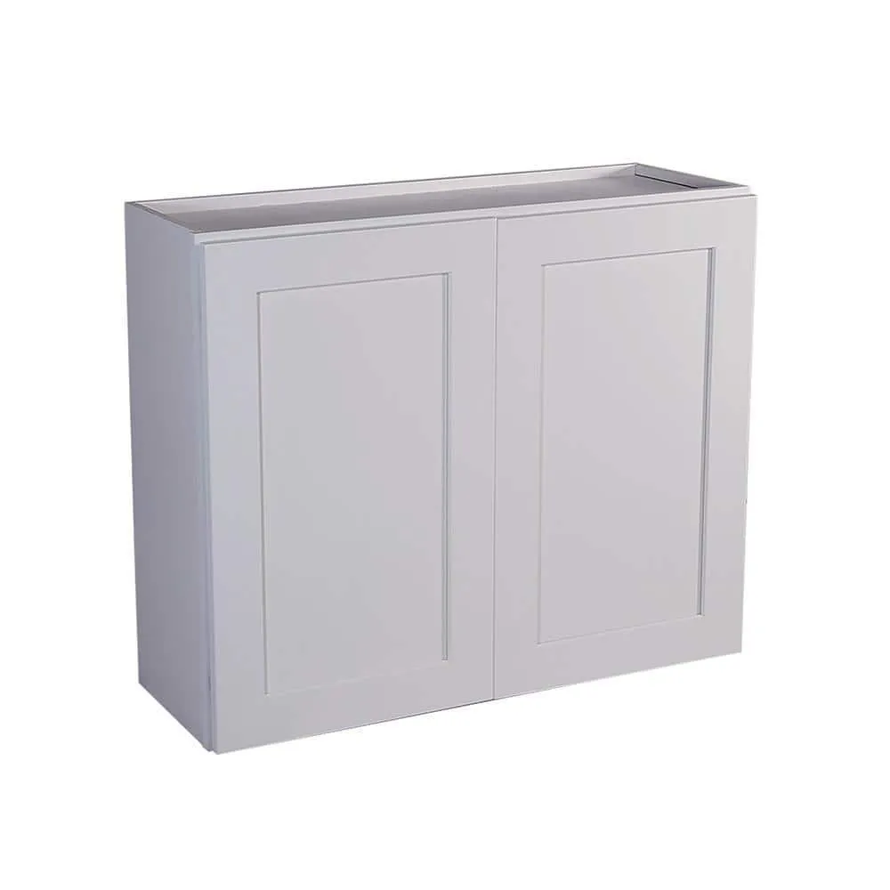 Design House Brookings Solid Wood Assembled Shaker 30 in. x 12 in. x 12 in. 2 Door Wall Kitchen Cabinet W3012 in White, photo 10 of 15