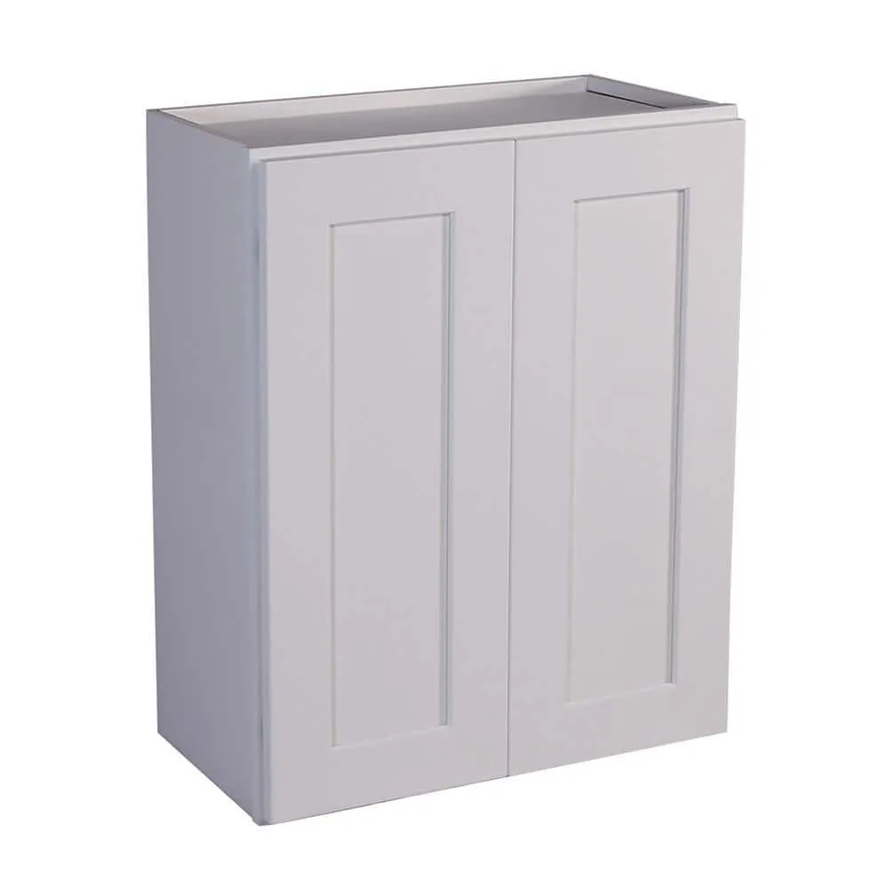 Design House Brookings Solid Wood Assembled Shaker 24 in. x 30 in. x 12 in. 2 Door Wall Kitchen Cabinet W2430 in White, photo 10 of 15