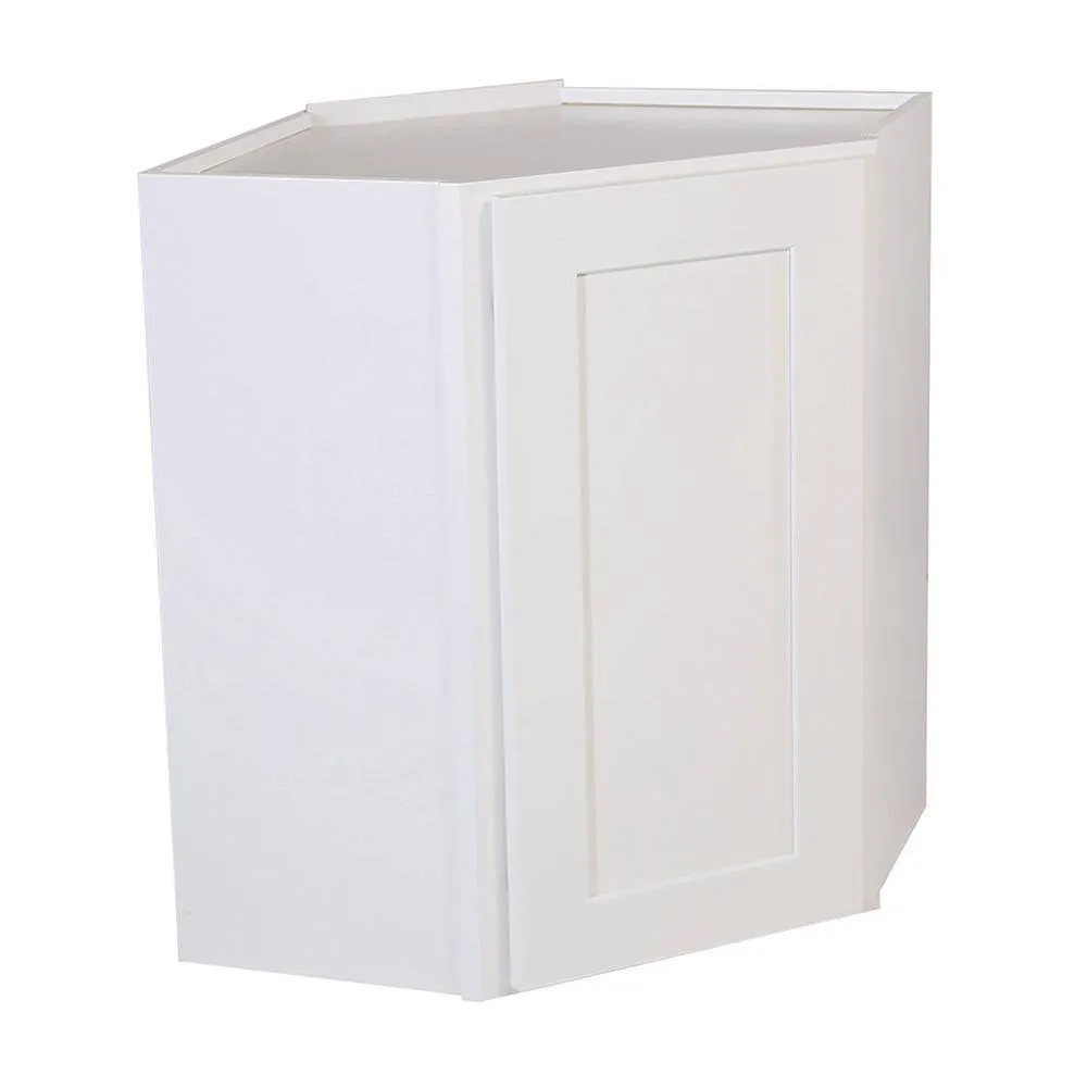 Design House Brookings Solid Wood Assembled Shaker 24 in. x 30 in. x 12 in. 1 Door Corner Wall Kitchen Cabinet WAC2430 in White, photo 10 of 15