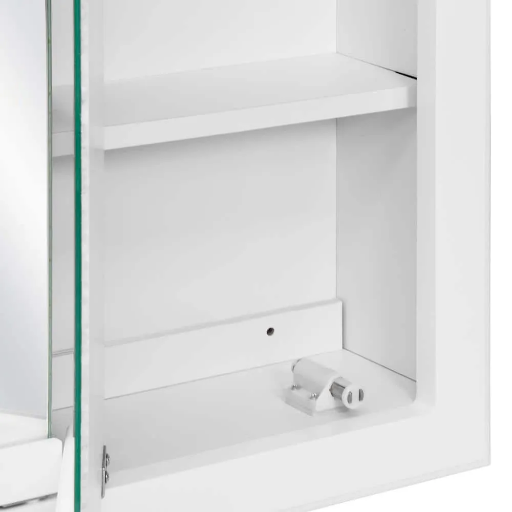 Design House Concord 30 in. x 30 in. Surface-Mount 4-Light Tri-View Medicine Cabinet in White Gloss, photo 4 of 10