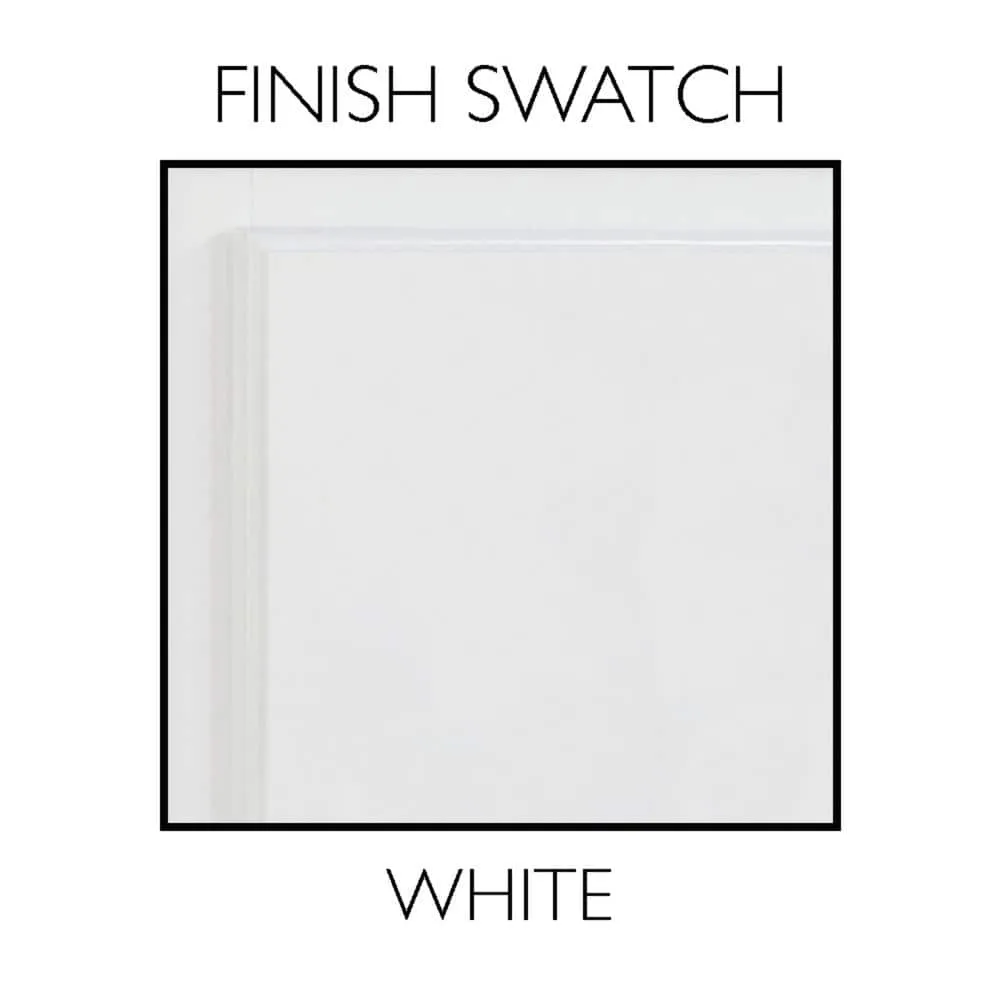 Design House Wyndham 36 in. W x 30 in. H x 4-3/4 in. D Framed Tri-View Surface-Mount Bathroom Medicine Cabinet in White Semi-Gloss, photo 8 of 11