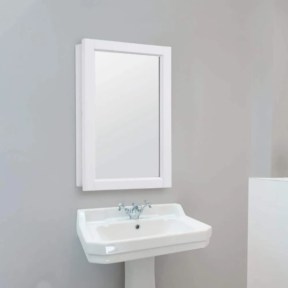 Design House Concord 5 in. x 16 in. x 26 in. Single Door Surface Mount Medicine Cabinet with Mirror in White Gloss, photo 10 of 10