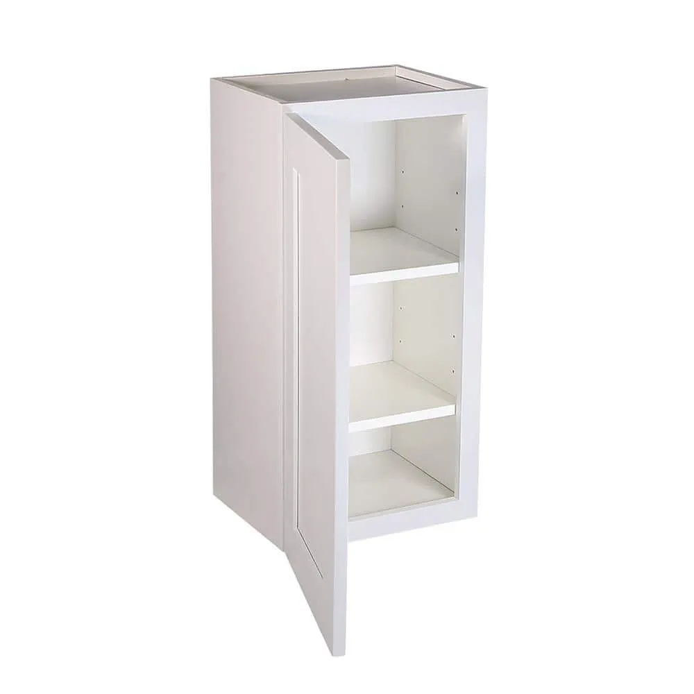Design House Brookings Solid Wood Ready to Assemble Shaker 21 in. x 36 in. x 12 in. 1 Door Wall Kitchen Cabinet in White, photo 11 of 14