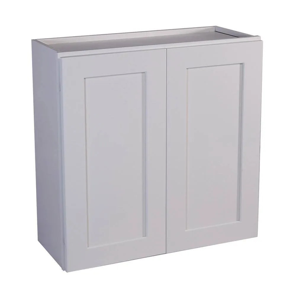 Design House Brookings Solid Wood Ready to Assemble Shaker 27 in. x 36 in. x 12 in. 2 Door Wall Kitchen Cabinet W2736 in White, photo 10 of 15