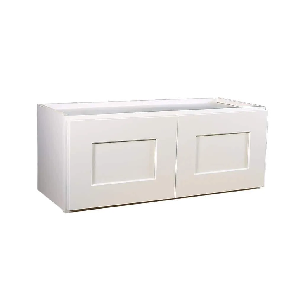 Design House Brookings Solid Wood Ready to Assemble Shaker 12 in. x 36 in. x 36 in. 2 Door Wall Kitchen Cabinet W2412 in White, photo 5 of 15