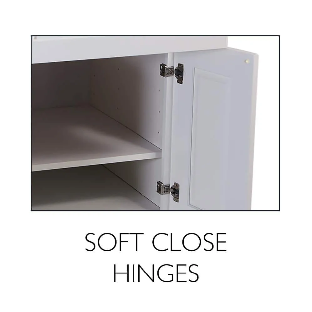 Design House Brookings Solid Wood Ready to Assemble Shaker 42x34.5x24 in. 2 Door 2 Drawer Base Kitchen Cabinet in White, photo 12 of 15