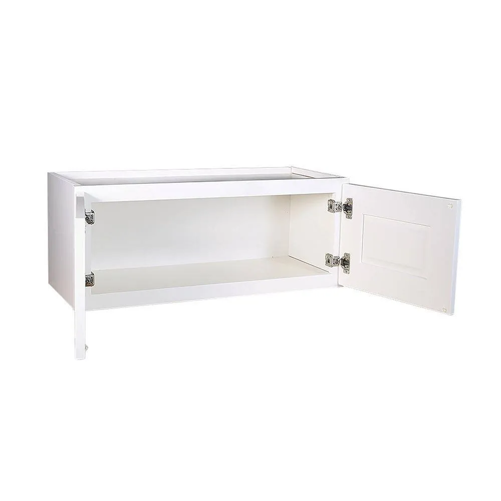 Design House Brookings Plywood Ready to Assemble Shaker 30x15x12 in. 2-Door Wall Kitchen Cabinet in White, photo 11 of 15