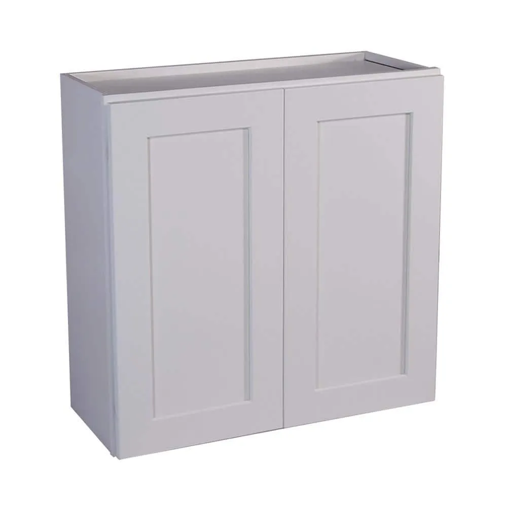 Design House Brookings Plywood Ready to Assemble Shaker 27x30x12 in. 2-Door Wall Kitchen Cabinet in White, photo 10 of 15