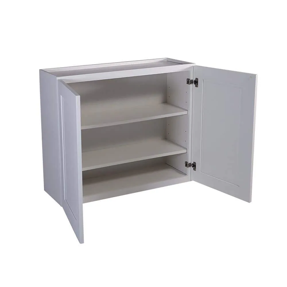 Design House Brookings Plywood Ready to Assemble Shaker 36x30x12 in. 2-Door Wall Kitchen Cabinet in White, photo 11 of 15
