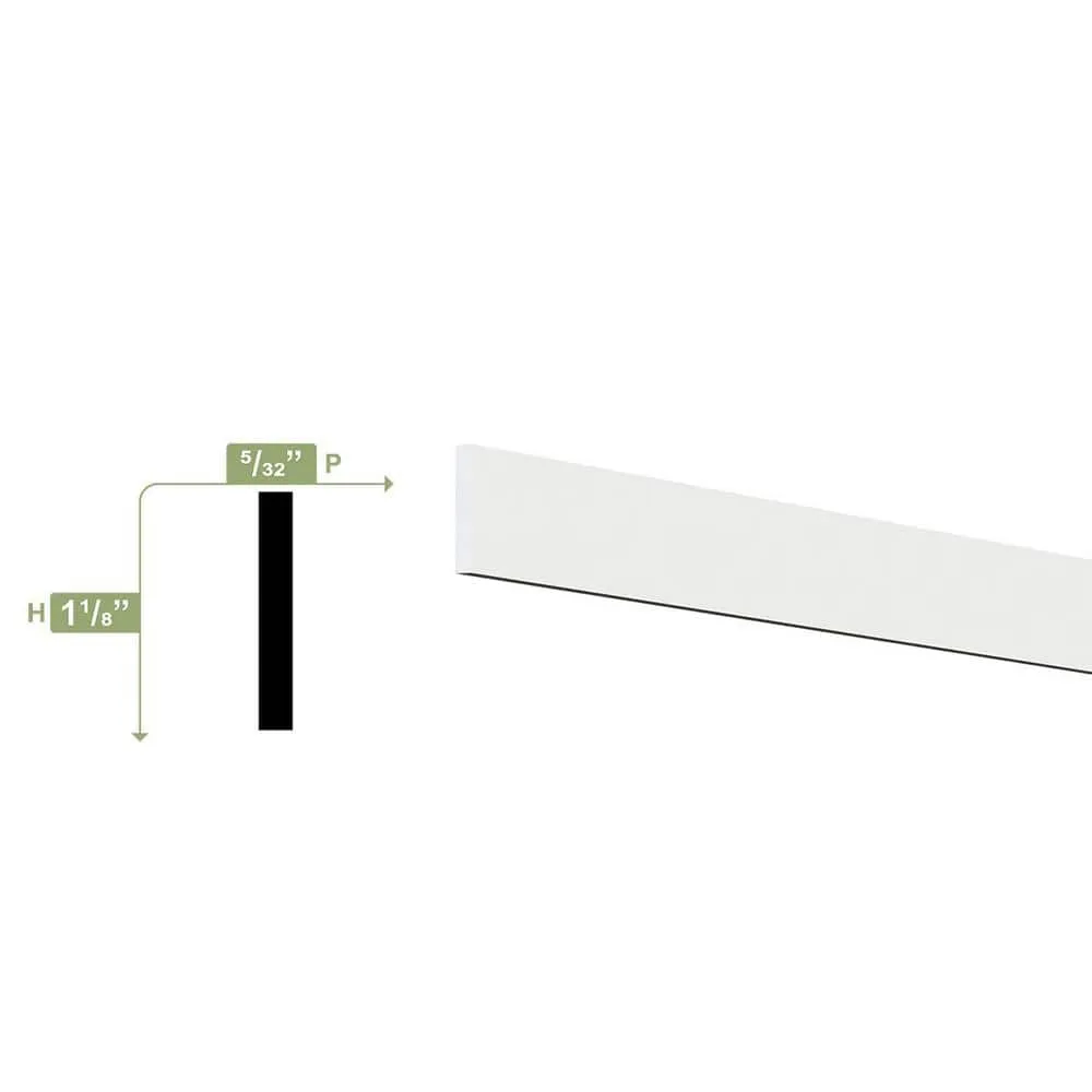 Ekena Millwork 1-1/8 in. x 1/8 in. x 96 in. Lattice Moulding, PVC (6-Pack), photo 2 of 15