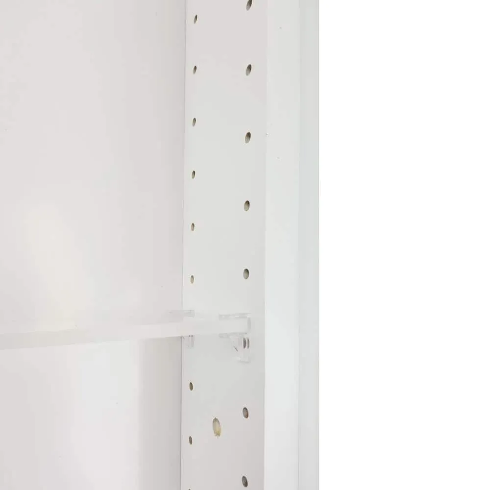 WG Wood Products 15.5 in. W x 35.5 in. H x 3.5 in. D Cutlass Raised Panel White Recessed Solid Wood Medicine Cabinet without Mirror, photo 2 of 8